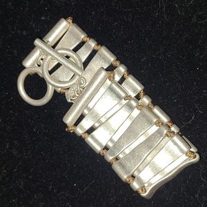 Premier Design - Silver, modern bracelet with toggle clasp